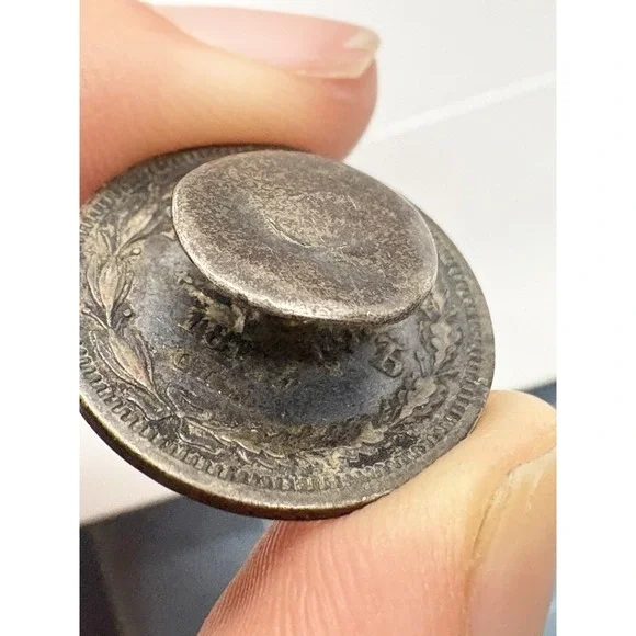 Antique Sterling Silver Austro-Hungarian Coin Cufflink Imperial Eagle Crest - Picture 2 of 6